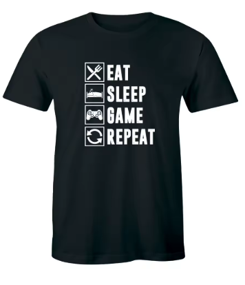 Eat Sleep Game Repeat Shirt